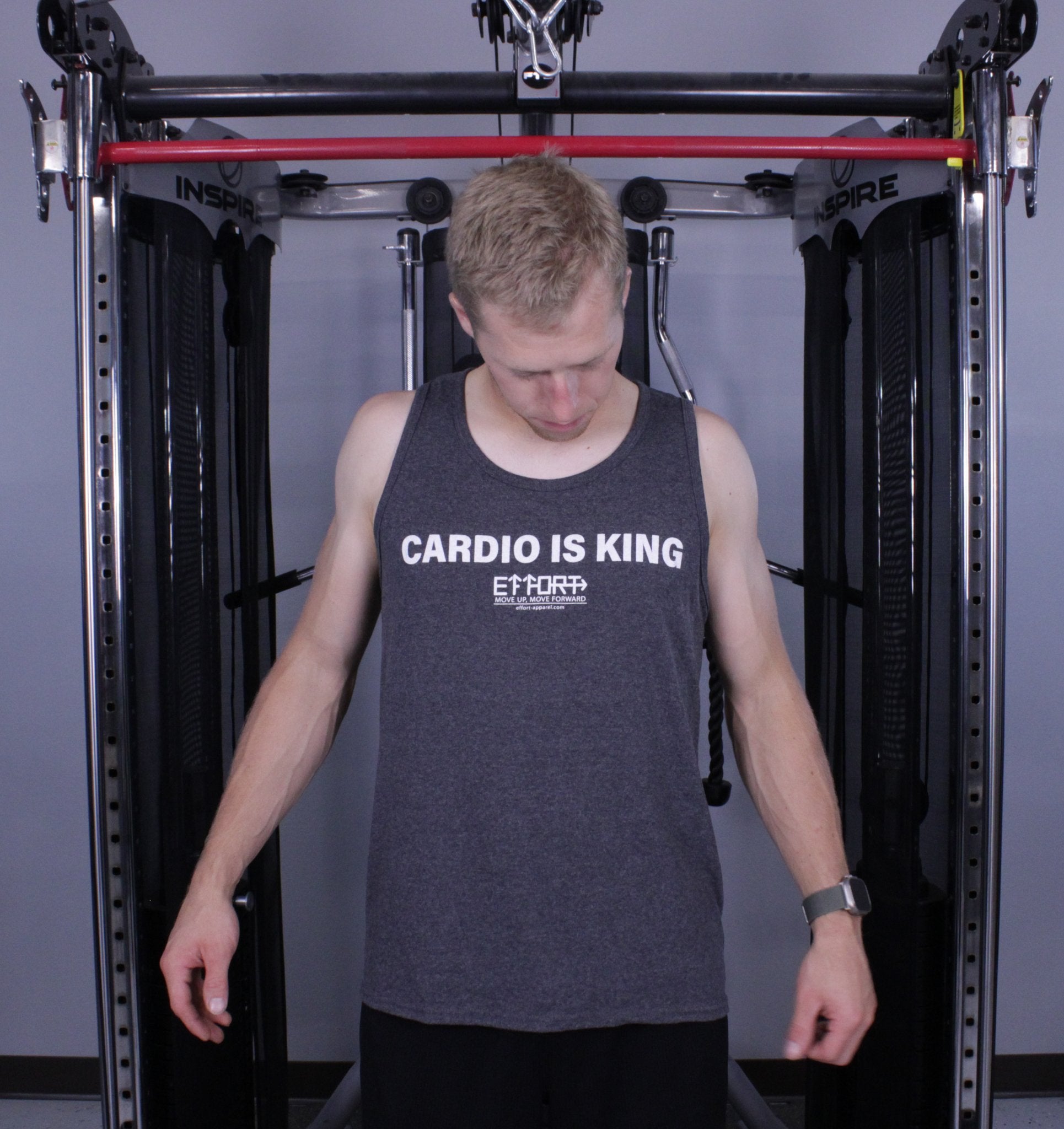 "Cardio is King" - Charcoal Tank Top - EFFORT