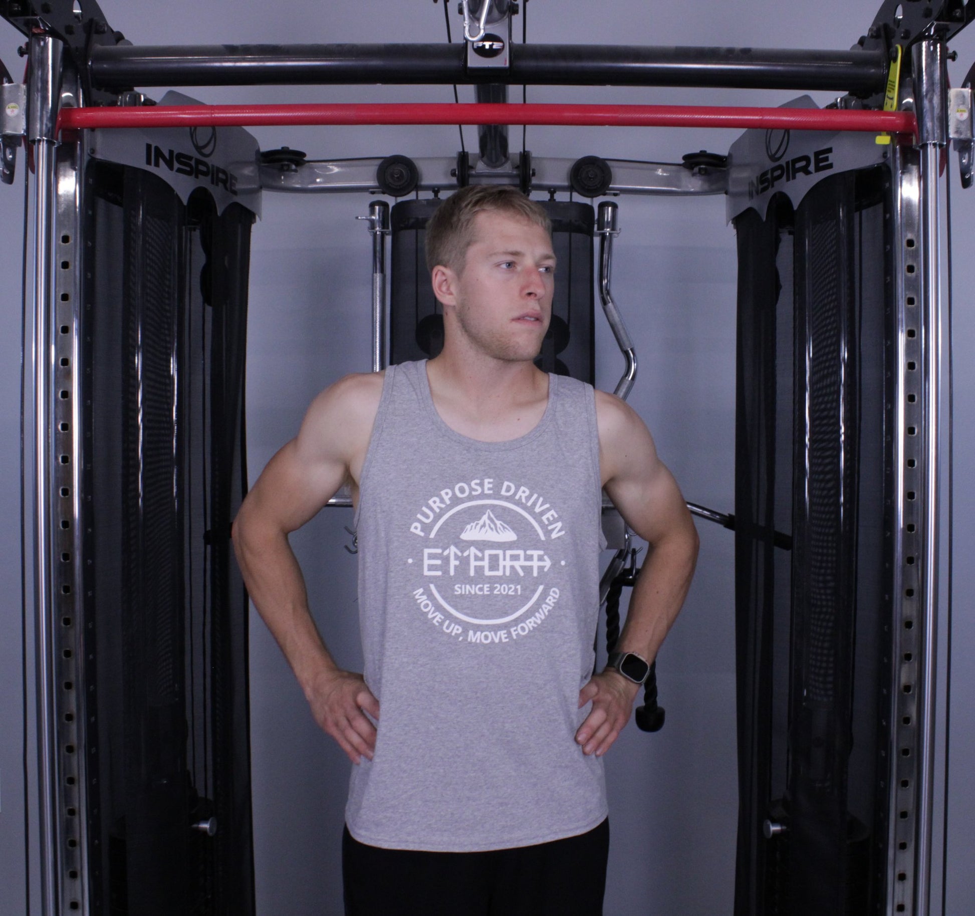 "Purpose Driven" - Graphite Heather Effort Tank Top - EFFORT