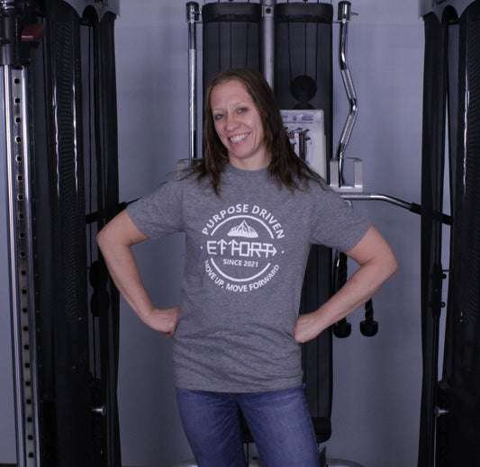 "Purpose Driven" - Heather Graphite Effort T-shirt - EFFORT