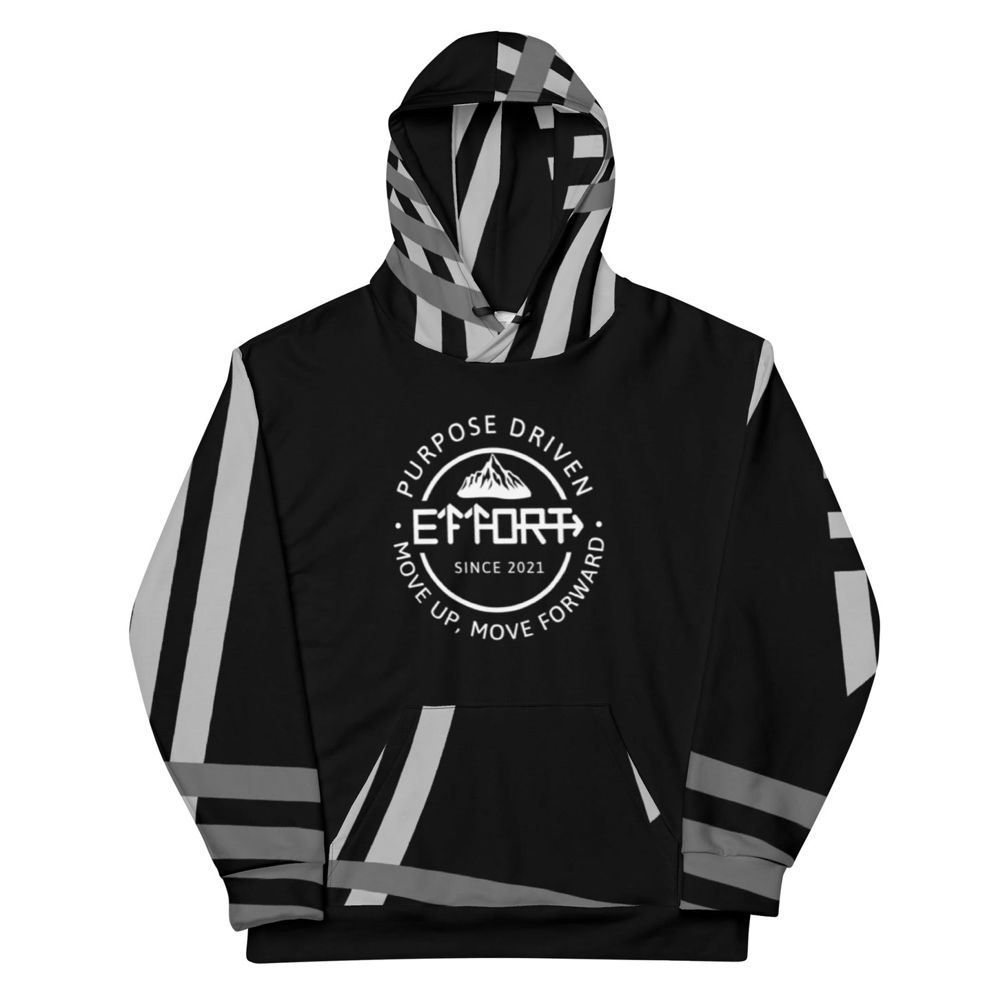 Unisex Black & White Hoodie - EFFORT